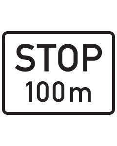 Verkehrszeichen 1004-32 Stop in 100 m – Zusatzzeichen nach StVO