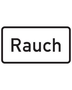 Verkehrszeichen 1007-31 Rauch – Zusatzzeichen mit Text Rauch nach StVO