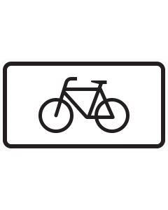 Zusatzzeichen 1010-52 Radverkehr mit schwarzem Fahrradpiktogramm und umlaufendem Rand