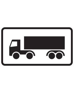 Verkehrszeichen 1048-14 Nur Sattelkraftfahrzeuge mit schwarzem Lkw-Symbol auf weißem Grund