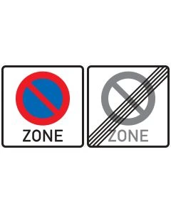 Verkehrszeichen 290.1-40 Haltverbotszone doppelseitig nach StVO