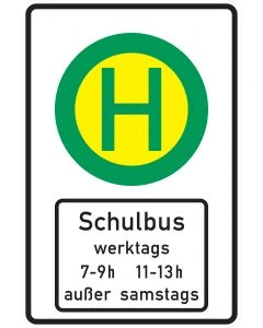 Verkehrszeichen 224-51 Schulbushaltestelle nach StVO