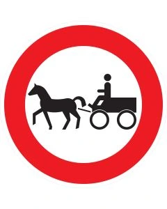 Verkehrszeichen 257-52 Verbot für Gespannfuhrwerke nach StVO aus Aluminium