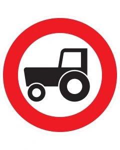 Verkehrszeichen 257-58 Verbot für Kraftfahrzeuge und Züge unter 25 km/h nach StVO aus Aluminium
