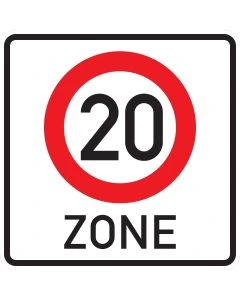 Verkehrszeichen 274.1-41 „Beginn einer Tempo 20 Zone“ Vorderseite