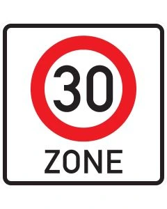 Verkehrszeichen 274.1-40 Beginn einer Tempo-30-Zone  (274.1) doppelseitig nach StVO aus Aluminium
