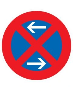 Verkehrszeichen 283-30 Absolutes Haltverbot Mitte Aufstellung rechts nach StVO aus Aluminium
