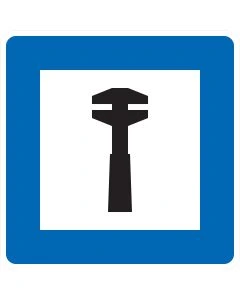 Verkehrszeichen Nr. 365-62 „Pannenhilfe“ – blaues StVO-Richtzeichen mit Schraubenschlüssel-Symbol zur Kennzeichnung einer Pannenhilfestation oder Werkstatt