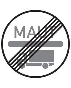 Verkehrszeichen 390.2 – Ende der Mautpflicht nach dem Bundesfernstraßenmautgesetz gemäß StVO