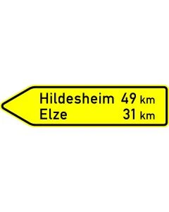 VZ Nr. 418-10 Pfeilwegweiser auf sonstigen Straßen - linksweisend