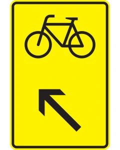 Verkehrszeichen 422-17 Wegweiser für Radverkehr links einordnen nach StVO aus Aluminium