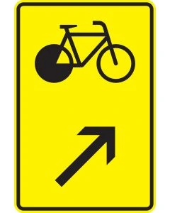 Verkehrszeichen 422-27 Wegweiser für bestimmte Verkehrsarten, Radverkehr – rechts einordnen aus Aluminium nach StVO.