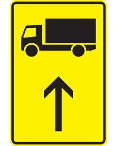 Verkehrszeichen 422-30 „Wegweiser für bestimmte Verkehrsarten, KFZ mit einer zulässigen Gesamtmasse über 3,5 t - geradeaus“