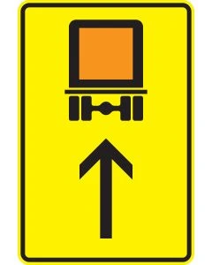 Verkehrszeichen 422-32 „Wegweiser für bestimmte Verkehrsarten, Kennzeichnungspflichtige Fahrzeuge mit gefährlichen Gütern - geradeaus“
