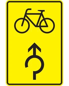 Verkehrszeichen 442-33 Vorwegweiser für den Radverkehr im Kreisverkehr geradeausweisend