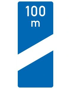 Verkehrszeichen 450-50 Ankündigungsbake einstreifig 100 Meter
