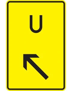 Verkehrszeichen 455.1-12 Umleitung links einordnen