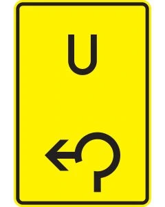 Verkehrszeichen 455.1-13 Ankündigung oder Fortsetzung der Umleitung links in den Kreisverkehr einordnen