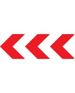 Verkehrszeichen 625-11 Richtungstafel Kurve linksweisend rot weiß 500x1500 nach StVO