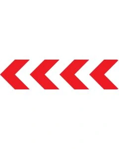 Verkehrszeichen 625-12 Richtungstafel Kurve linksweisend rot weiß 500x2000 nach StVO
