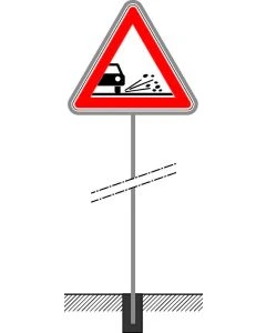Rohrständer für Verkehrszeichen der Schildtypen 101–151 und 301 aus feuerverzinktem Stahl