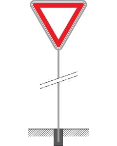 Rohrständer aus feuerverzinktem Stahl für Schildtyp 205 – variable Rohrdurchmesser