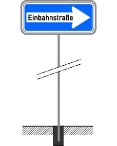 Skizze Rohrständer für Schildtypen 220-10 und 220-20 aus feuerverzinktem Stahl – variable Rohrdurchmesser