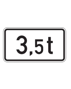 Verkehrszeichen Nr. 1053-55 Massenangabe - 3,5 t